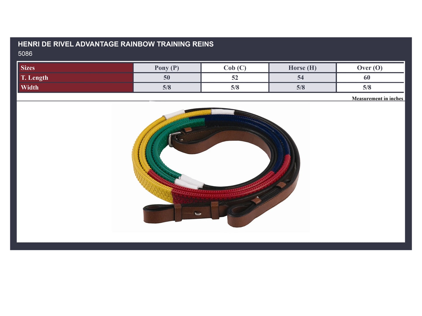 Henri de Rivel Advantage Rainbow Training Reins