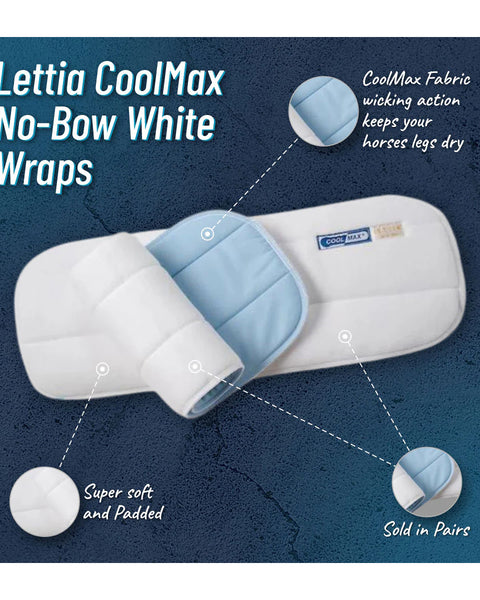 Lettia Collections Cool-Max No-Bow White Wraps