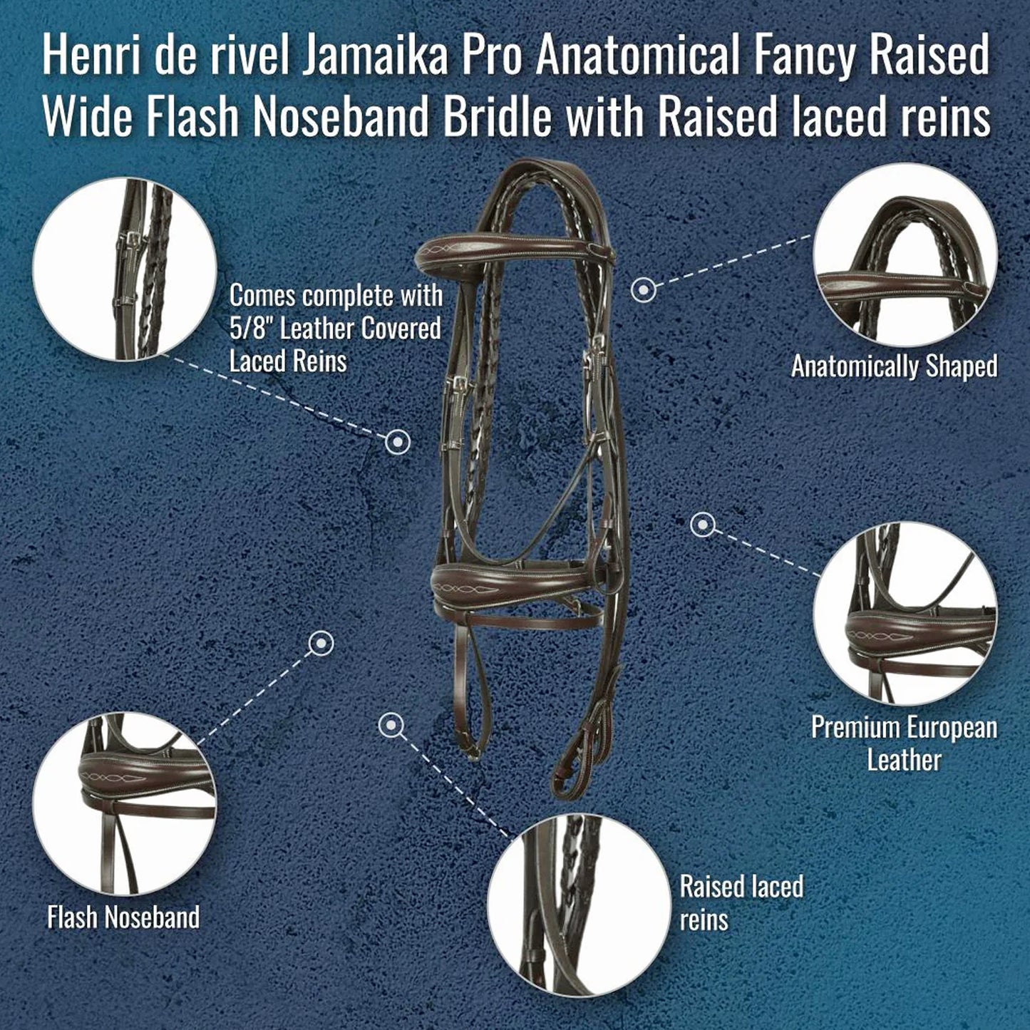 Henri de Rivel Pro Anatomical Bridle (Havana)