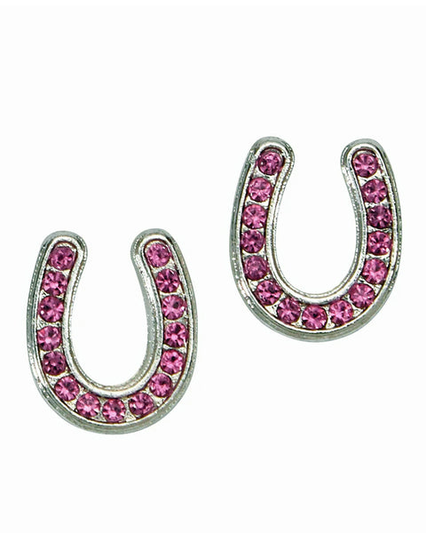AWST International Horseshoes Earrings w/Colorful Cowboy Hat Box