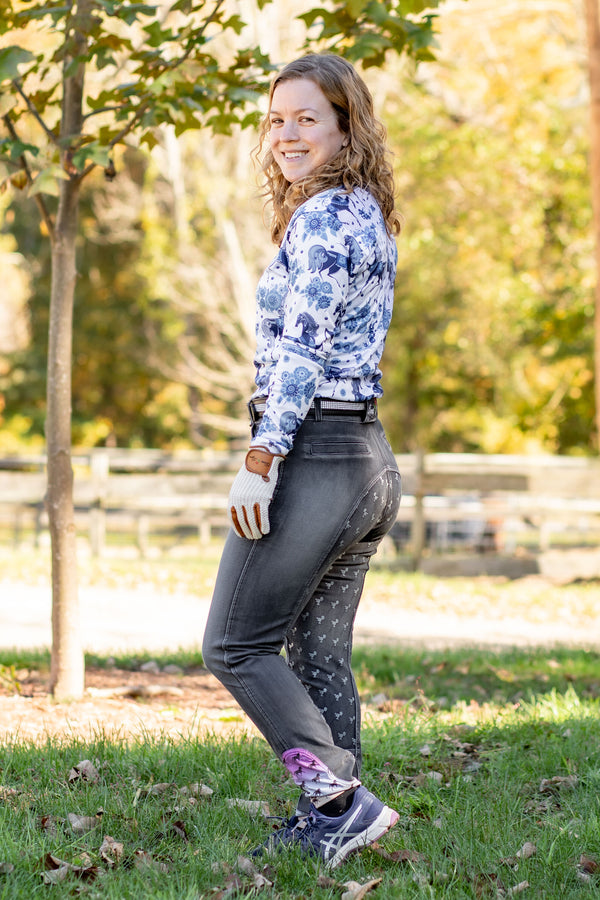 Anni Lyn Sportswear Women's Spirited Denim Full Seat Breech - Closeout!