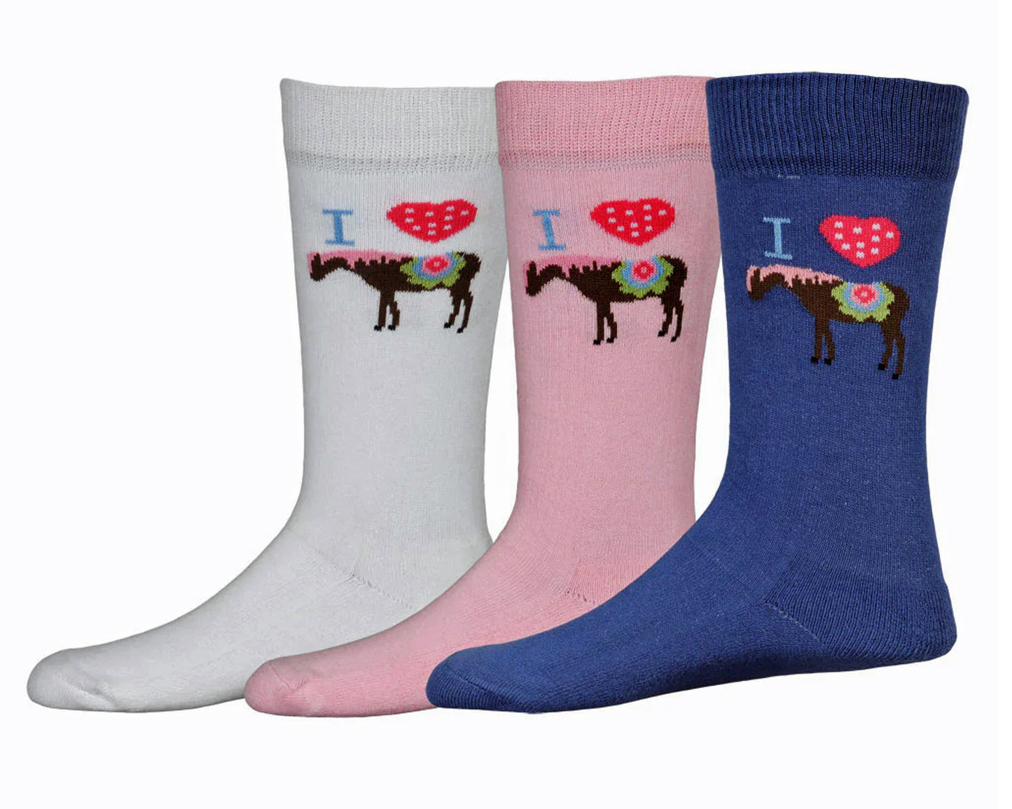 TuffRider I Heart Pony Ankle Socks - 3 Pack