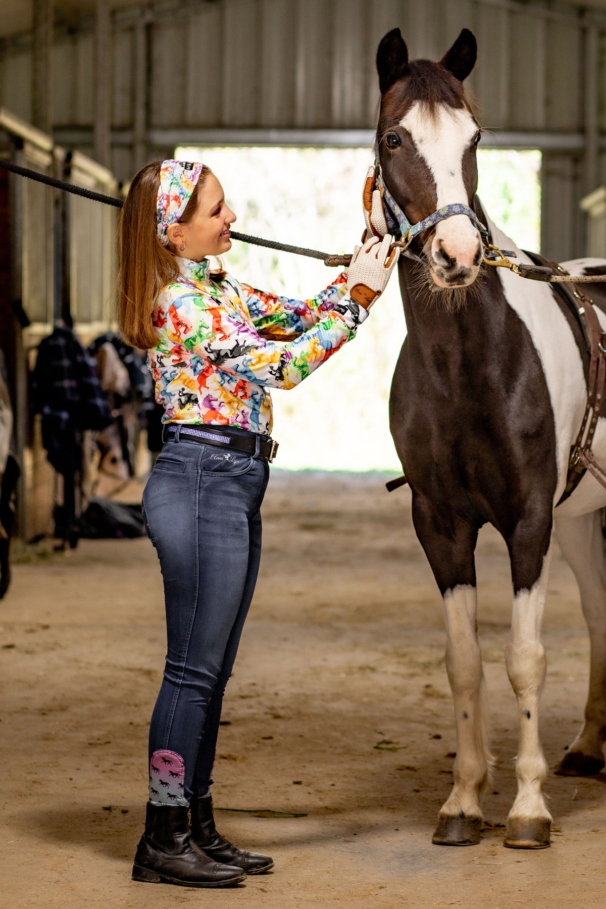 Anni Lyn Sportswear Women's Spirited Denim Full Seat Breech - Closeout!