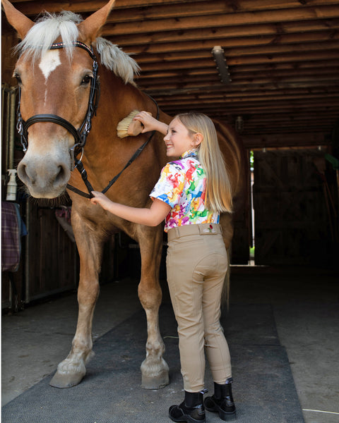 Anni Lyn Sportswear Kid's Emelie Knee Patch Breech - Closeout!