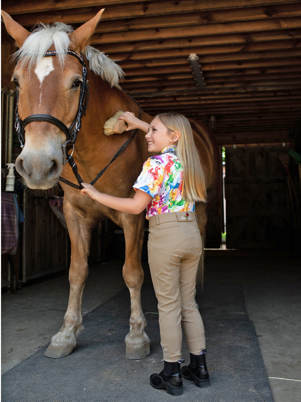 Anni Lyn Sportswear Kid's Emelie Knee Patch Breech - Closeout!