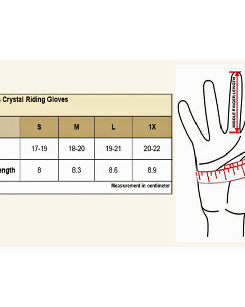 Equine Couture Ladies Crystal Riding Gloves - Closeout!