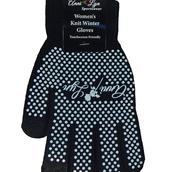Anni Lyn Sportswear Winter Knit Gloves with Silicone Grip - Closeout!