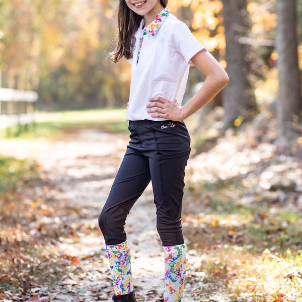 Anni Lyn Sportswear Kids Camp Knee Patch Tights