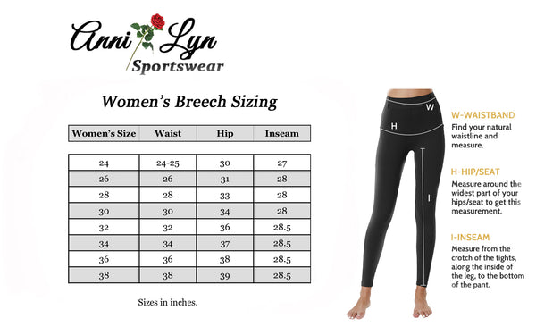 Anni Lyn Sportswear Women's Spirited Denim Full Seat Breech - Closeout!