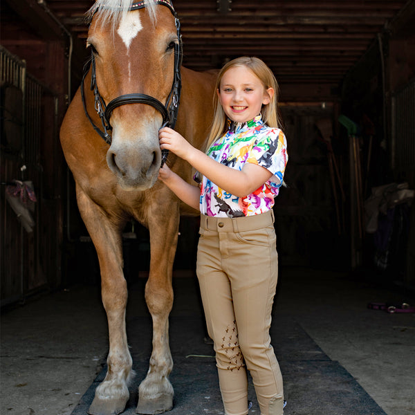 Anni Lyn Sportswear Kid's Emelie Knee Patch Breech - Closeout!