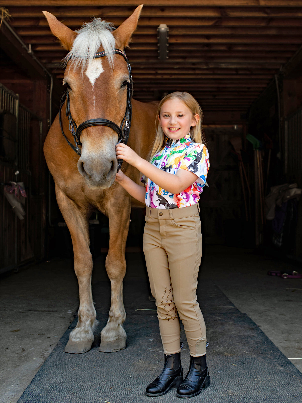 Anni Lyn Sportswear Kid's Emelie Knee Patch Breech - Closeout!