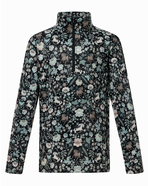 Kerrits Kids First Level Quarter Zip Fleece Top - Prints