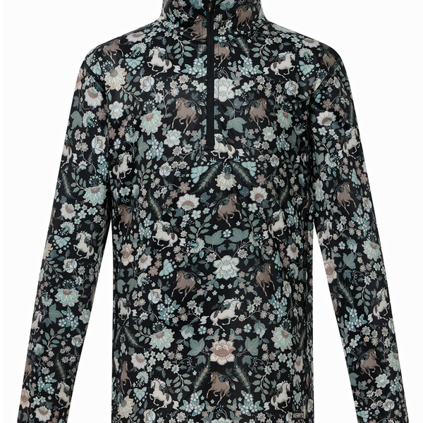 Kerrits Kids First Level Quarter Zip Fleece Top - Prints
