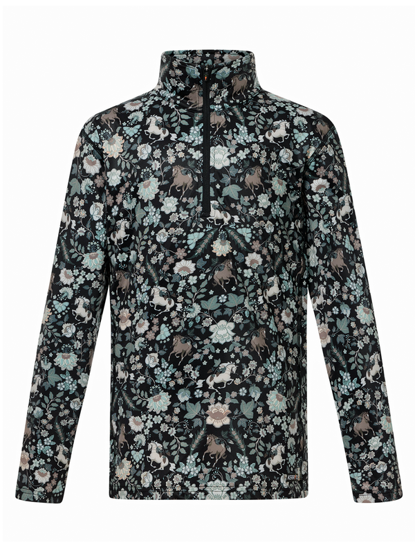 Kerrits Kids First Level Quarter Zip Fleece Top - Prints