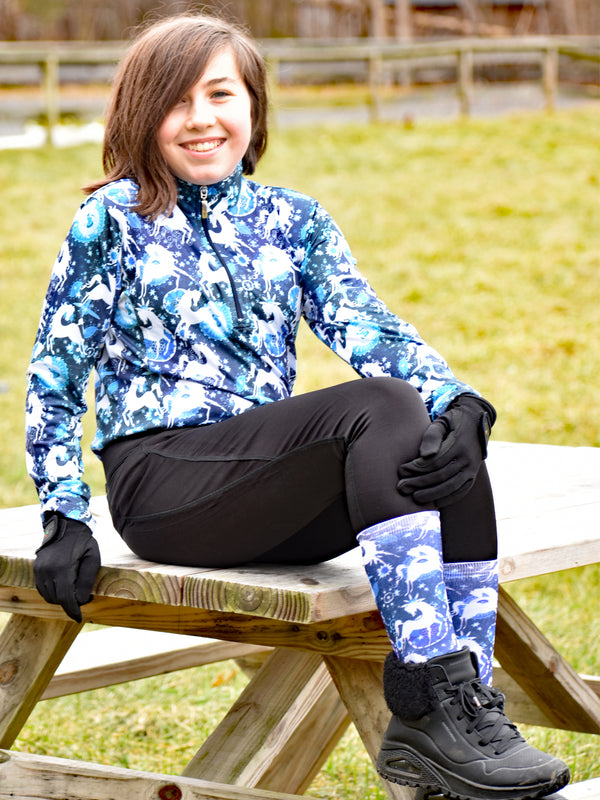 Anni Lyn Sportswear Kid's Printed Boot Socks- One Size - Closeout Item!