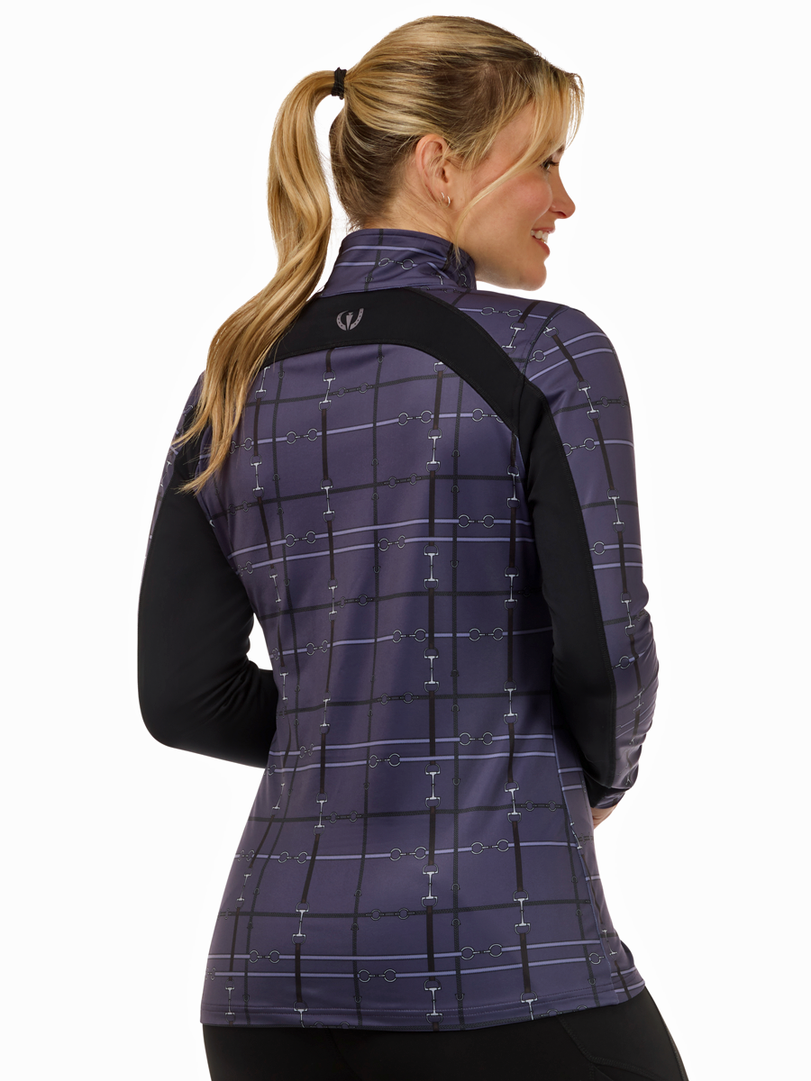 Kerrits Women's First Level Quarter Zip Stretch Fleece Tech Top - Print