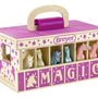 Breyer Horses - Unicorn Magic Wood Carry Stable with 6 Unicorn Horses