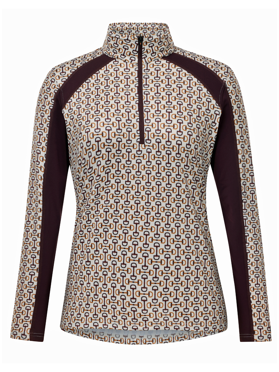 Kerrits Women's First Level Quarter Zip Stretch Fleece Tech Top - Print
