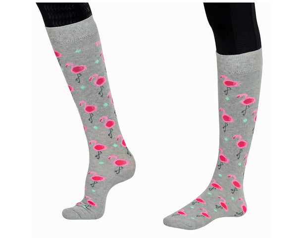 TuffRider Ladies Flamingo/Boat/Horse Knee Hi Socks - 3 Pack