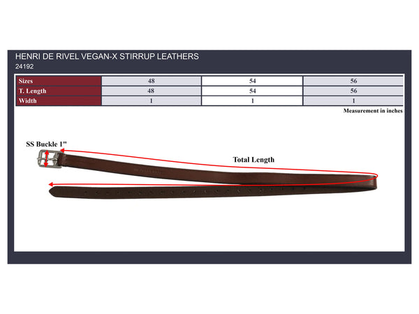 Henri de Rivel Nylon Lined Stirrup Leather (Havana)