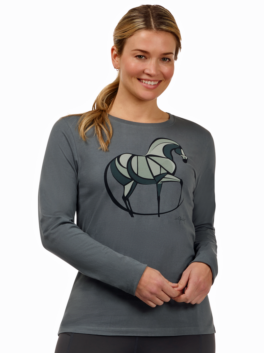Kerrits Women's Mosaic Horse Long Sleeve Tee