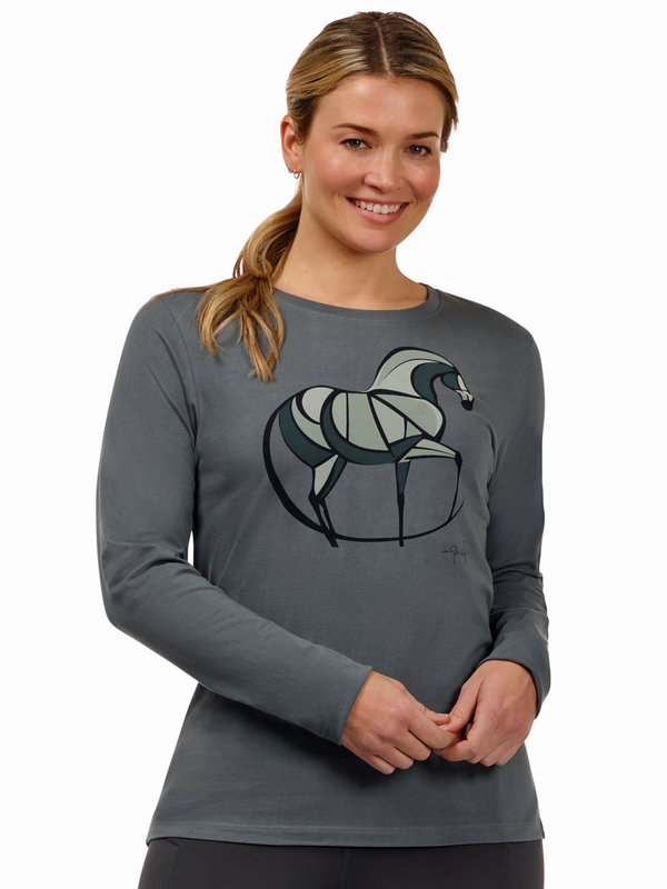 Kerrits Women's Mosaic Horse Long Sleeve Tee