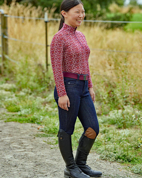 Kerrits Kids Stretch Denim Knee Patch Breeches