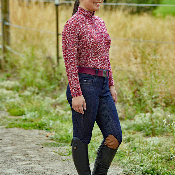 Kerrits Kids Stretch Denim Knee Patch Breeches