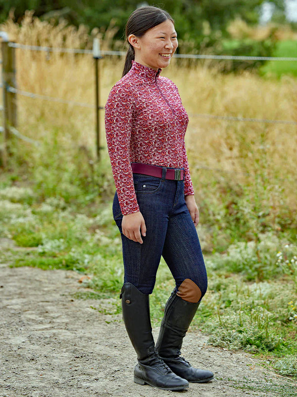 Kerrits Kids Stretch Denim Knee Patch Breeches