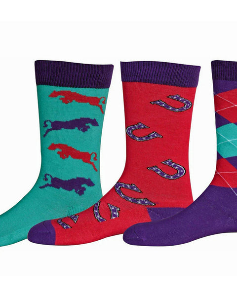 TuffRider Children's Trio Ankle Socks - 3 pack