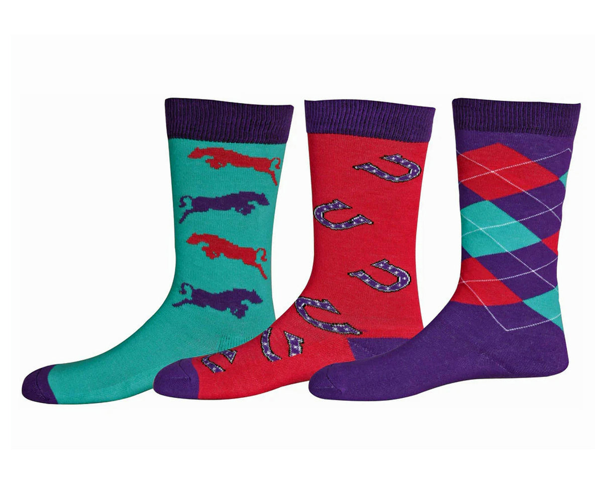 TuffRider Children's Trio Ankle Socks - 3 pack