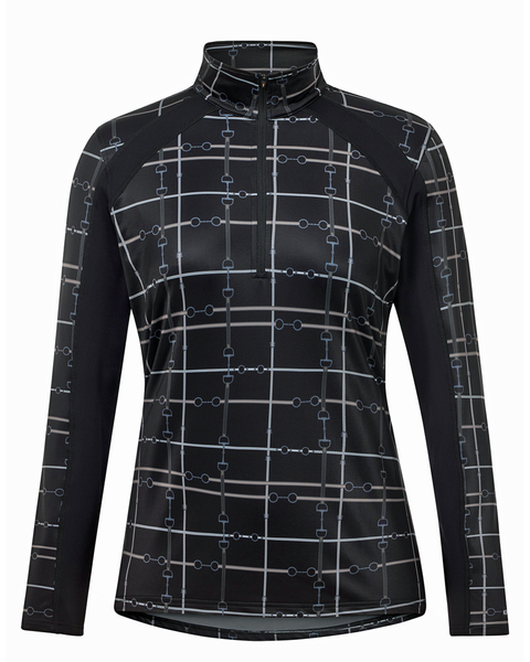 Kerrits Women's First Level Quarter Zip Stretch Fleece Tech Top - Print