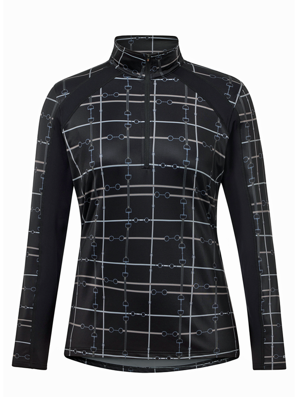 Kerrits Women's First Level Quarter Zip Stretch Fleece Tech Top - Print