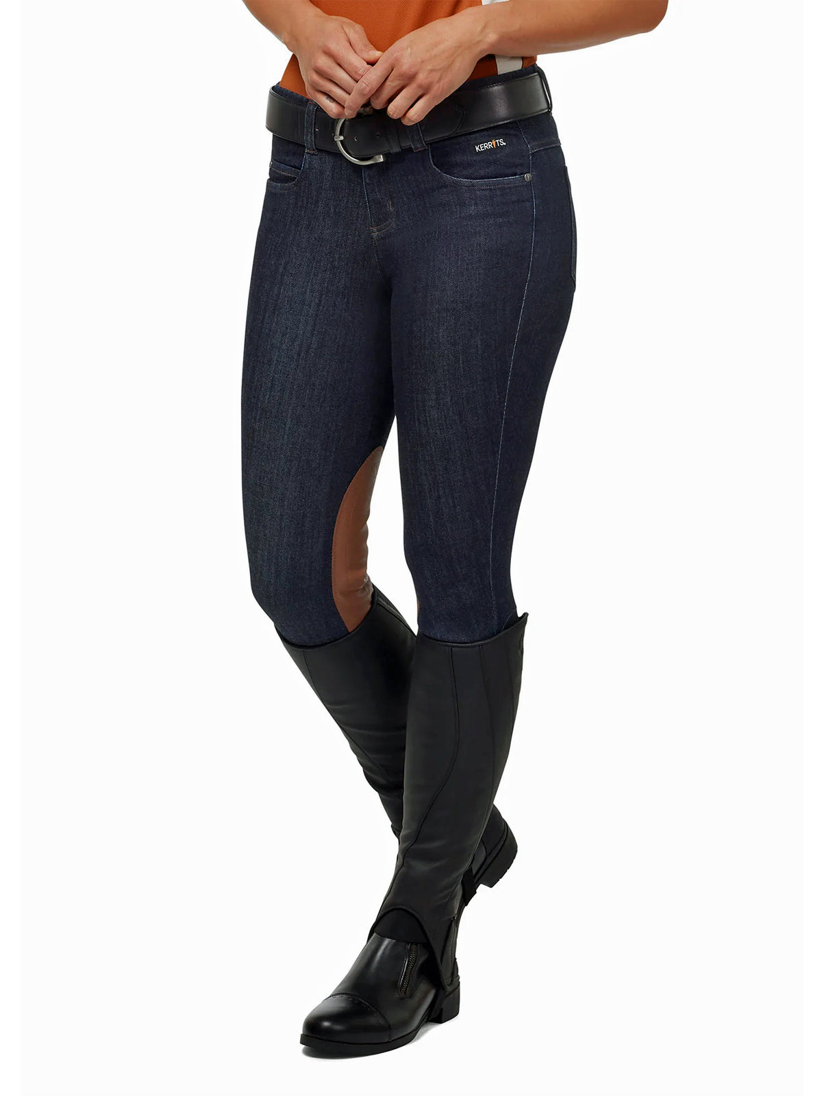 Kerrits Stretch Denim Knee Patch Riding Breech