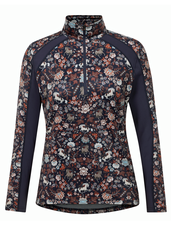Kerrits Women's First Level Quarter Zip Stretch Fleece Tech Top - Print