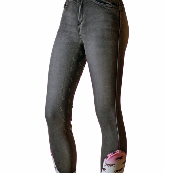 Anni Lyn Sportswear Women's Stretch Denim Full Seat Breech