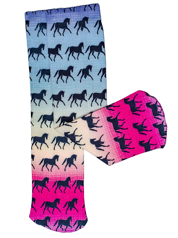 Anni Lyn Sportswear Kid's Printed Boot Socks- One Size - Closeout Item!