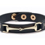 AWST International Vegan Leather Bracelet w/Gold Tone Snaffle Bit