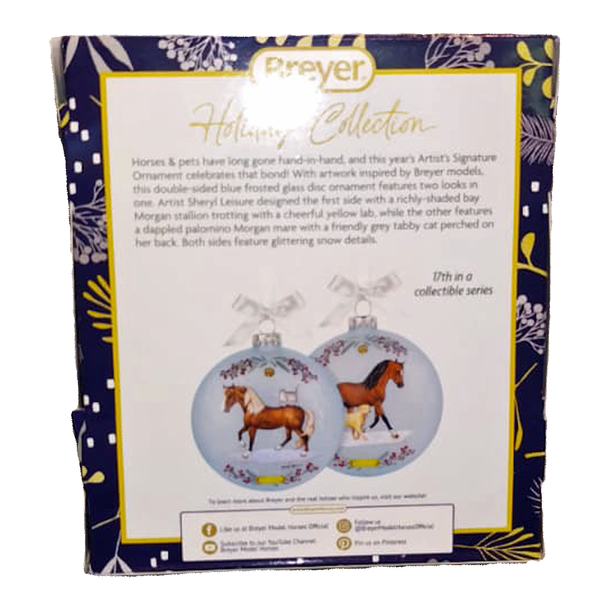 Breyer Horses - Breyer Holiday Ornament - Artist Signature Glass Ornament