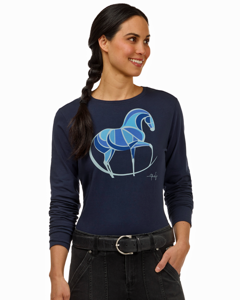 Kerrits Women's Mosaic Horse Long Sleeve Tee
