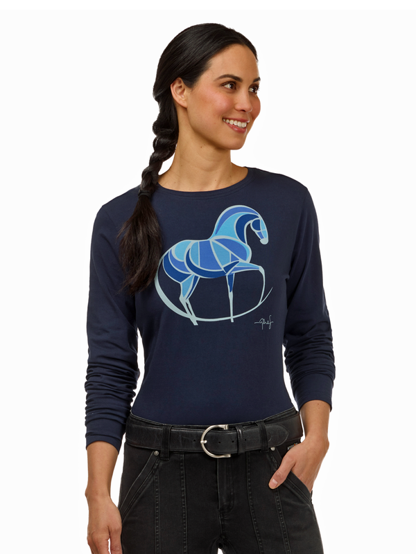 Kerrits Women's Mosaic Horse Long Sleeve Tee