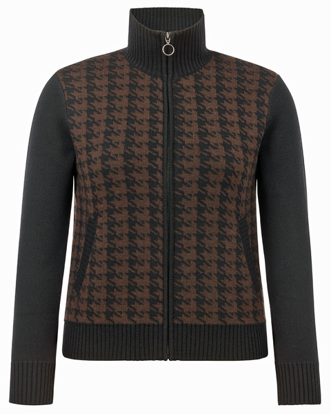 Kerrits Women's EQ Houndstooth Full Zip Sweater