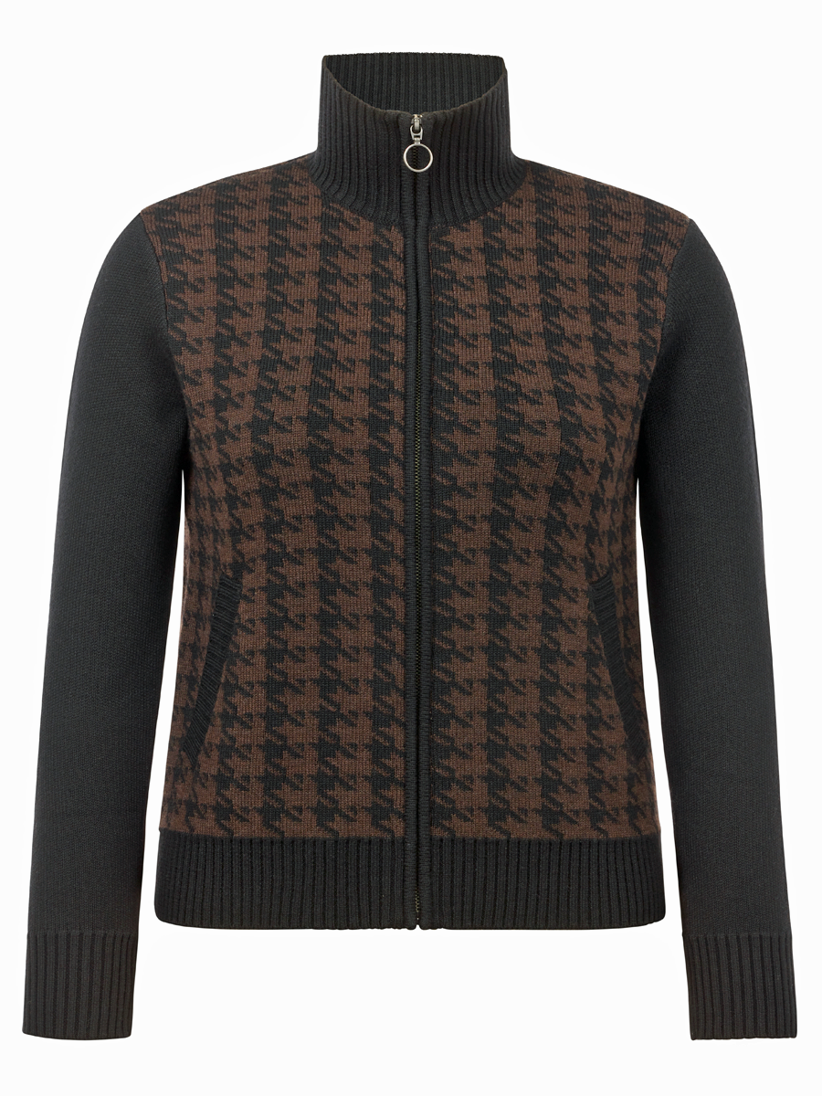 Kerrits Women's EQ Houndstooth Full Zip Sweater