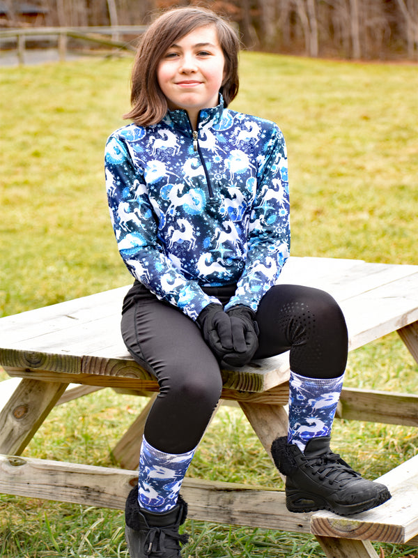 Anni Lyn Sportswear Kid's Printed Boot Socks- One Size - Closeout Item!
