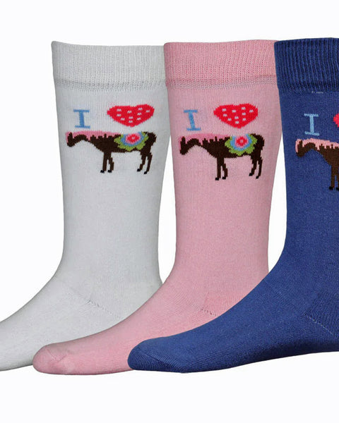 TuffRider I Heart Pony Ankle Socks - 3 Pack