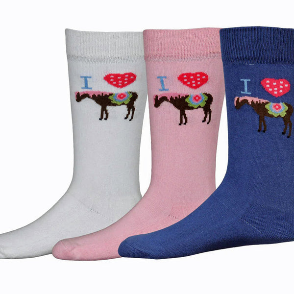 TuffRider I Heart Pony Ankle Socks - 3 Pack
