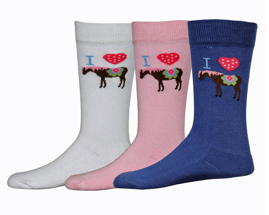 TuffRider I Heart Pony Ankle Socks - 3 Pack
