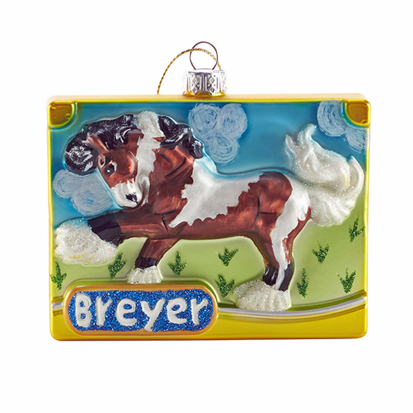 Breyer Horses - 2025 Holiday Ornament - Breyer Gift Box Glass Ornament