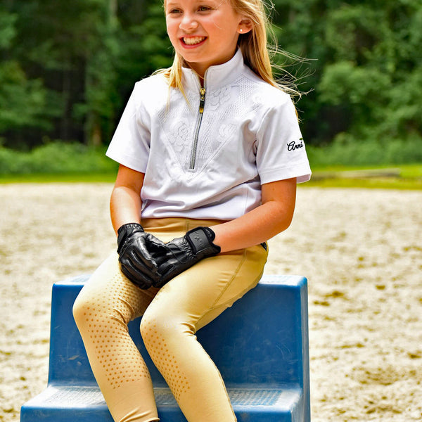 Anni Lyn Sportswear Kid's Elevate Silicone Full Seat Tight - Tan - B