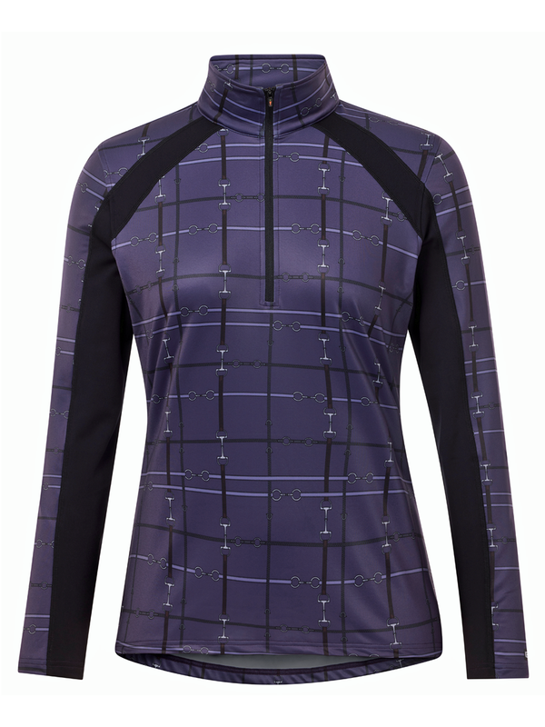 Kerrits Women's First Level Quarter Zip Stretch Fleece Tech Top - Print